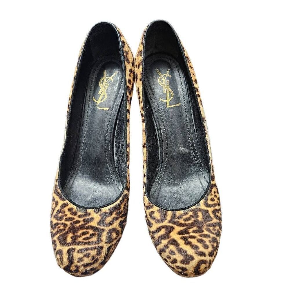 YSL Yves Saint Laurent pump animal print